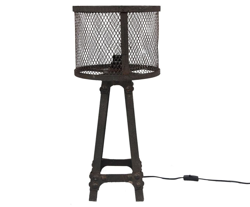 Plafonniers - Lampe industrielle moyenne, métal noir martelé, 70 cm - JP2B DECORATION