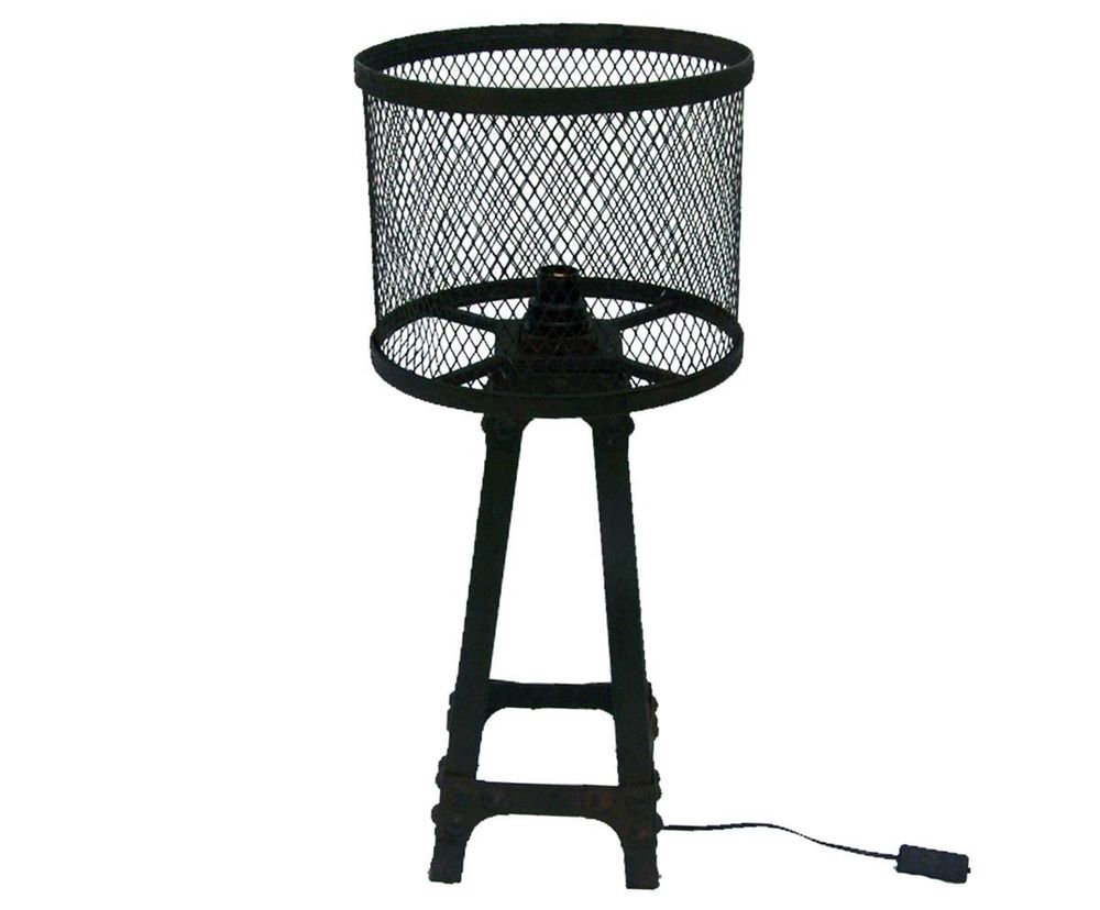 Plafonniers - Lampe industrielle moyenne, métal noir martelé, 70 cm - JP2B DECORATION
