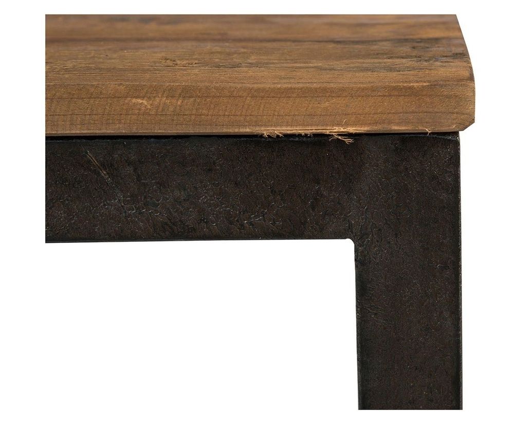 Other tables - Side table, wood and metal, rustic and industrial design - JP2B DECORATION