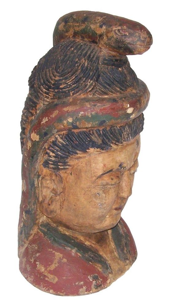 Objets de décoration - Tête de Bouddha en bois recyclé, sculpture décorative vintage - JP2B DECORATION