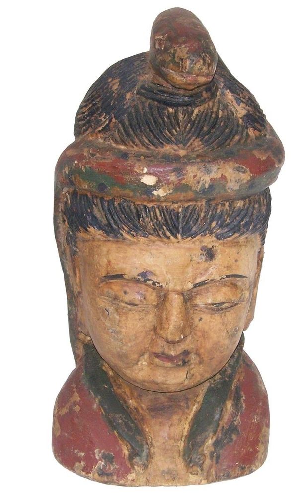 Objets de décoration - Tête de Bouddha en bois recyclé, sculpture décorative vintage - JP2B DECORATION