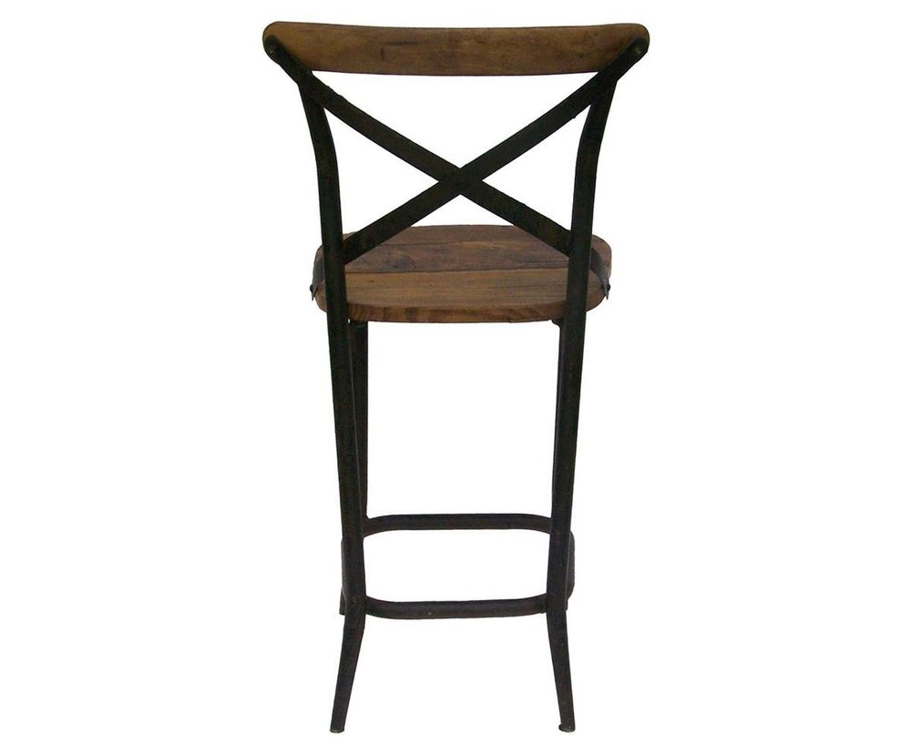 Chairs - Bar stool II, wood and metal, industrial design - JP2B DECORATION