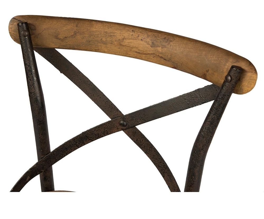 Chairs - Bar stool II, wood and metal, industrial design - JP2B DECORATION
