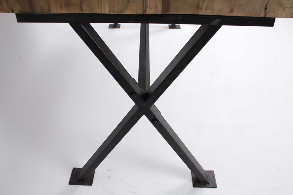 Desks - Industrial desk in metal and recycled wood, 150 cm, 3 drawers, vintage style - JP2B DECORATION