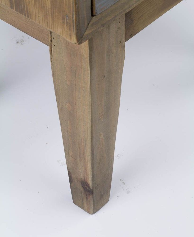 Other tables - Side table in recycled wood, 57 cm, multicolored, vintage style - JP2B DECORATION