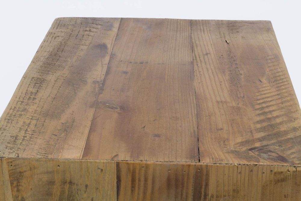Other tables - Side table in recycled wood, 57 cm, multicolored, vintage style - JP2B DECORATION