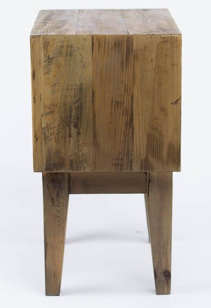 Other tables - Side table in recycled wood, 57 cm, multicolored, vintage style - JP2B DECORATION