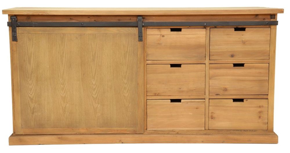 Buffets - Enfilade Atelier en bois recyclé, 180 cm, style industriel vintage - JP2B DECORATION