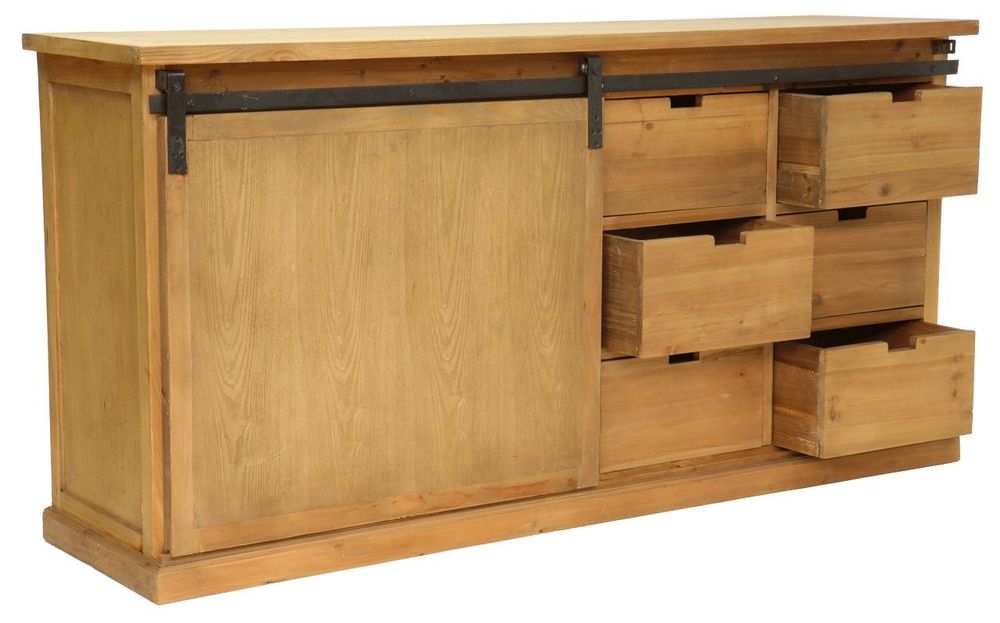Buffets - Enfilade Atelier en bois recyclé, 180 cm, style industriel vintage - JP2B DECORATION