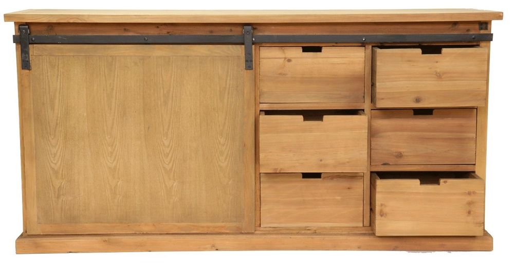 Buffets - Enfilade Atelier en bois recyclé, 180 cm, style industriel vintage - JP2B DECORATION