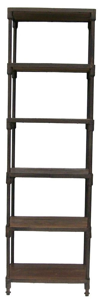 Etagères - Étagère industrielle, 6 étagères, bois et métal, 214 cm - JP2B DECORATION
