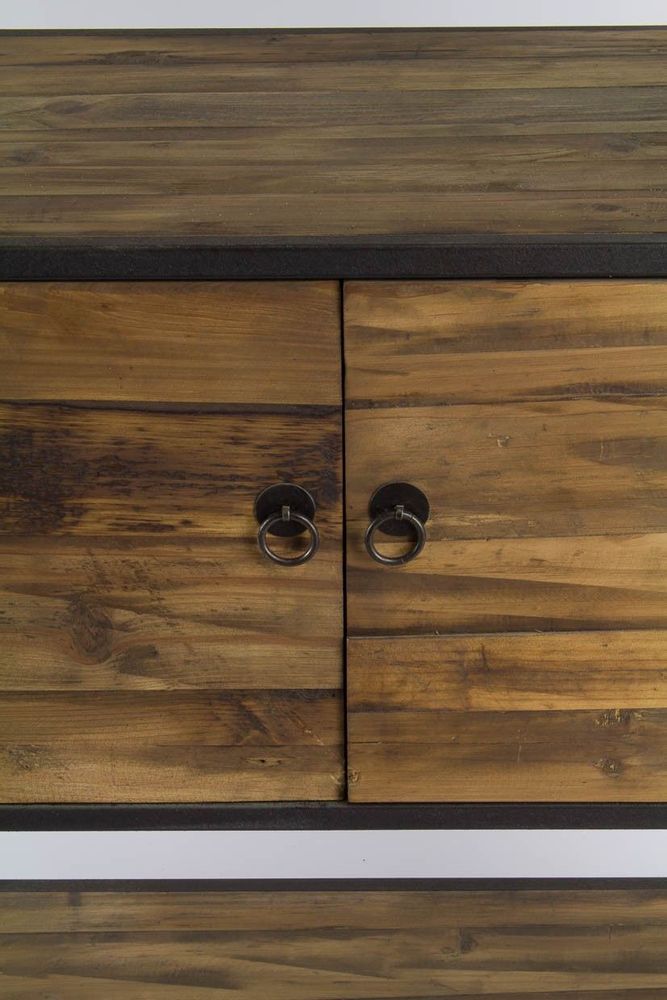 Etagères - Étagère en métal et bois recyclé, 215 cm, style industriel vintage - JP2B DECORATION