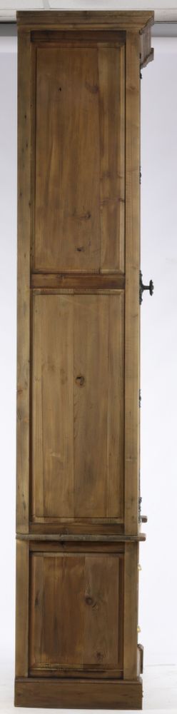 Bookshelves - Industrial display cabinet in recycled wood and metal, 240 cm, 4 shelves and 2 drawers - JP2B DECORATION