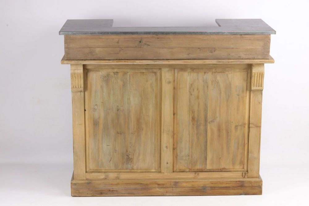 Sideboards - Industrial counter in recycled wood, 120 cm, 2 drawers and 3 shelves - JP2B DECORATION