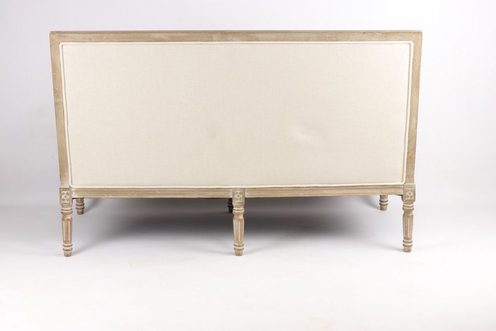 Sofas - Louis XVI-style sofa, 3 seats, elm wood and cushion seating - JP2B DECORATION
