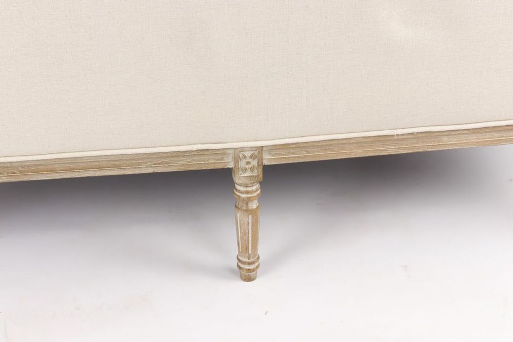 Sofas - Louis XVI-style sofa, 3 seats, elm wood and cushion seating - JP2B DECORATION