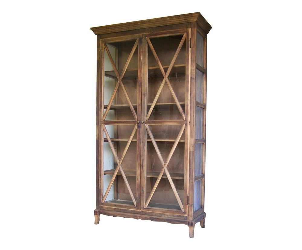 Armoires - Armoire vitrée en bois recyclé, design naturel et authentique - JP2B DECORATION