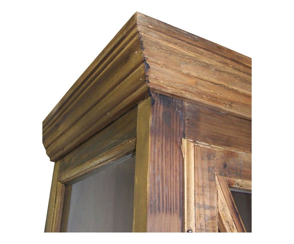 Armoires - Armoire vitrée en bois recyclé, design naturel et authentique - JP2B DECORATION