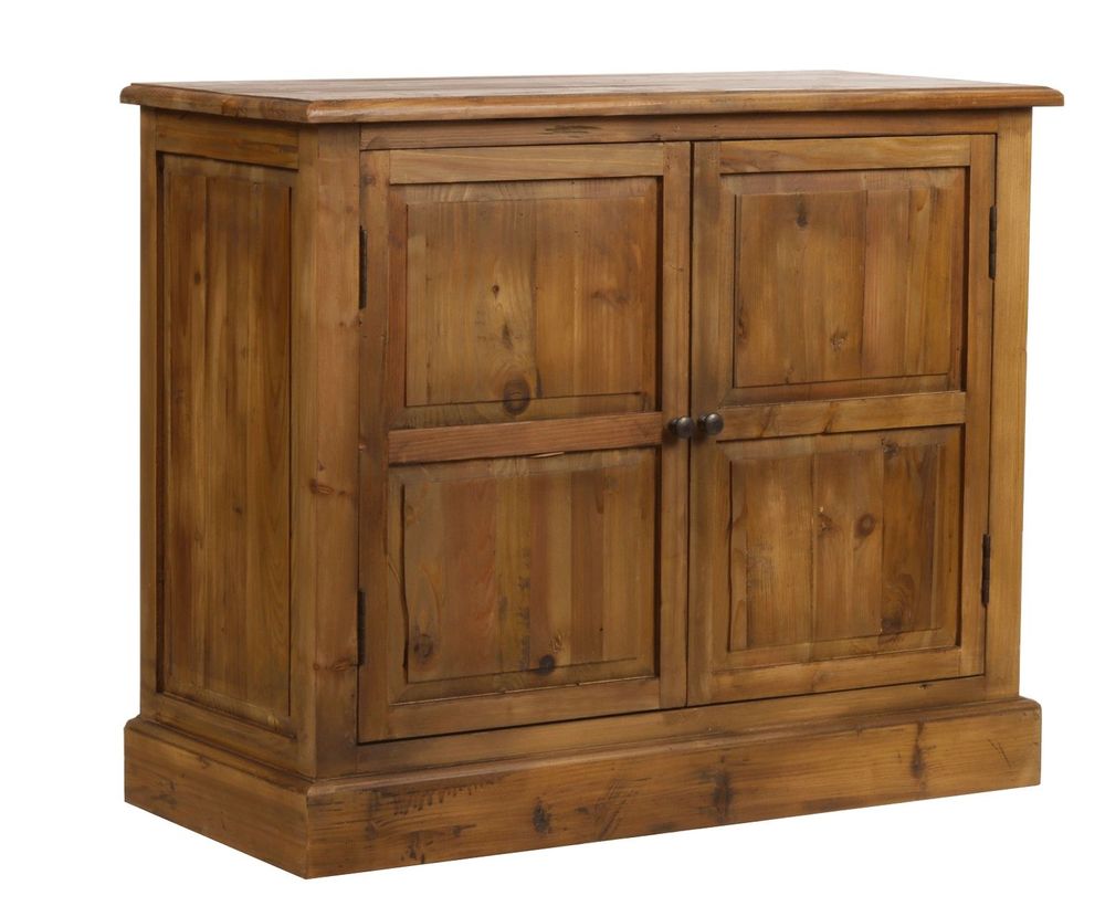 Sideboards - Romy sideboard base in aged wood, 2 doors, 95 cm - JP2B DECORATION