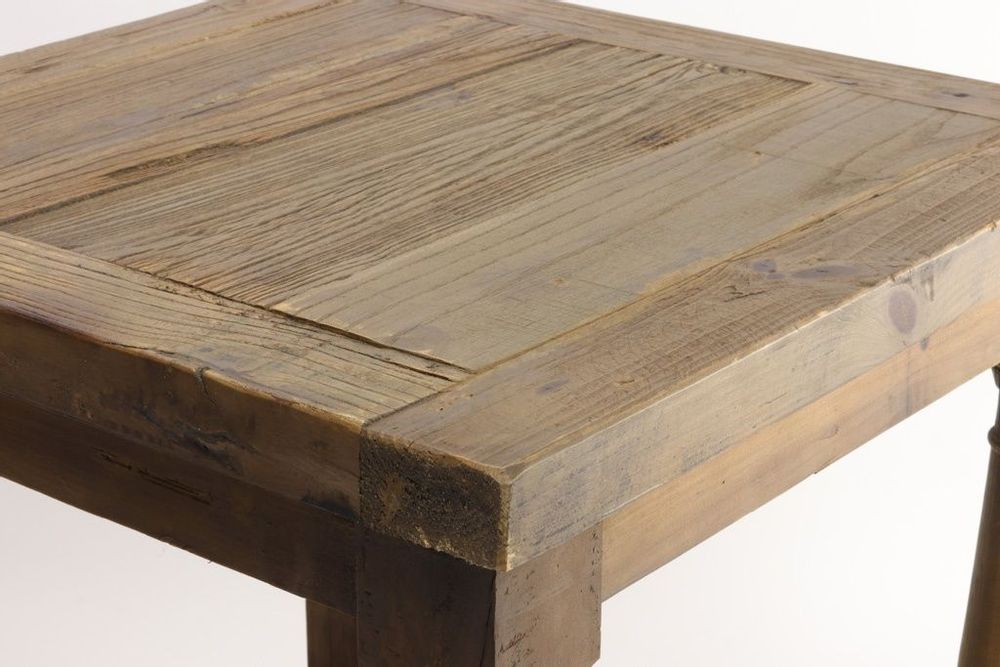 Other tables - Recycled wood end table, 60 cm, vintage style - JP2B DECORATION