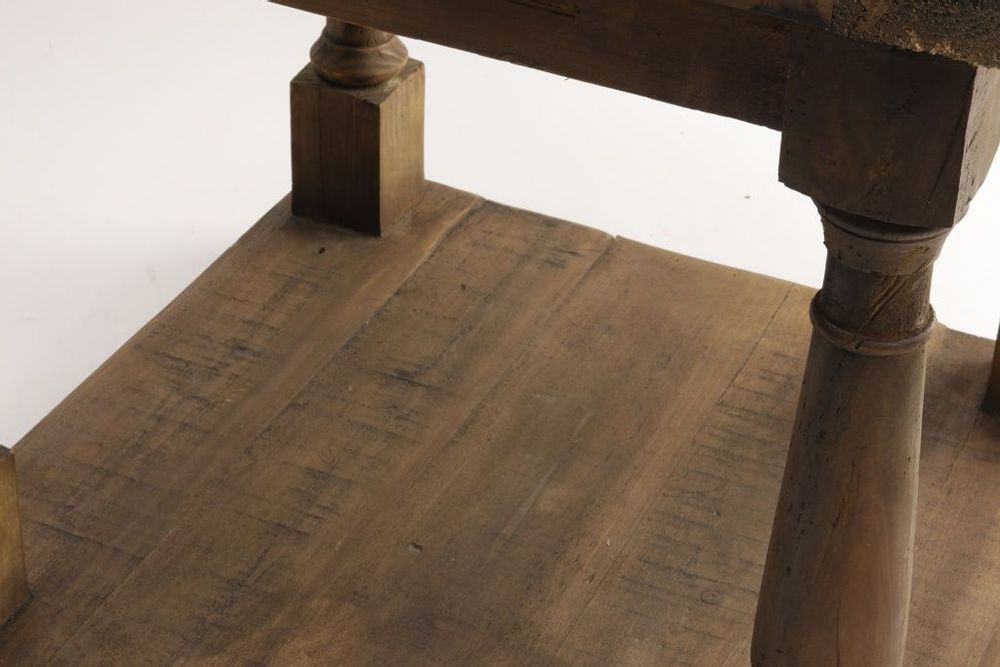 Other tables - Recycled wood end table, 60 cm, vintage style - JP2B DECORATION