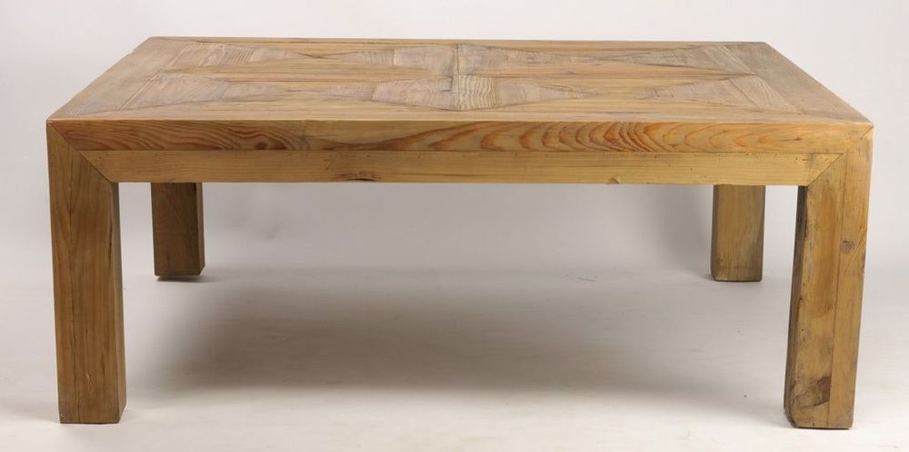 Tables basses - Table basse en bois recyclé, 130 cm, style vintage industriel - JP2B DECORATION