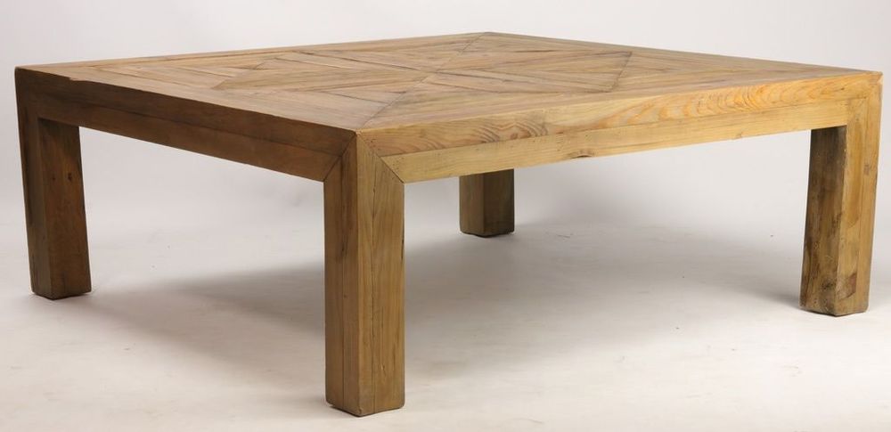 Tables basses - Table basse en bois recyclé, 130 cm, style vintage industriel - JP2B DECORATION