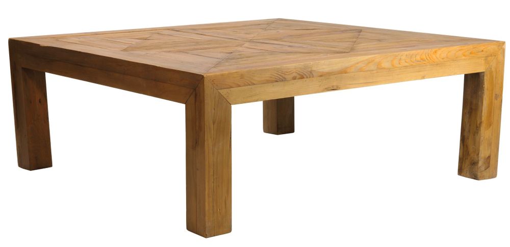 Tables basses - Table basse en bois recyclé, 130 cm, style vintage industriel - JP2B DECORATION