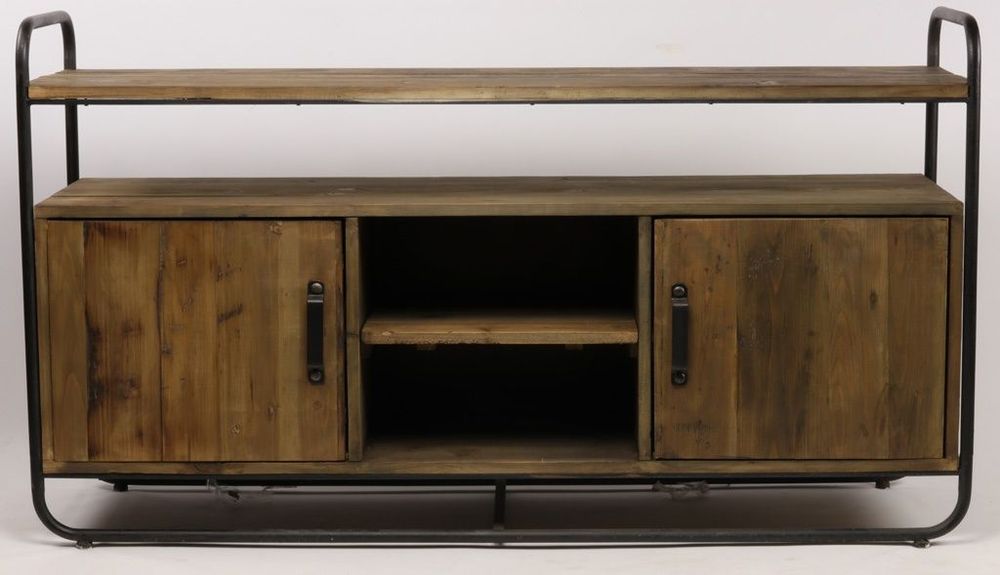 Buffets - Buffet industriel en métal et bois recyclé, 176 cm, style vintage - JP2B DECORATION