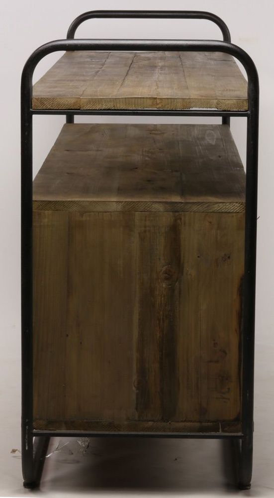 Buffets - Buffet industriel en métal et bois recyclé, 176 cm, style vintage - JP2B DECORATION