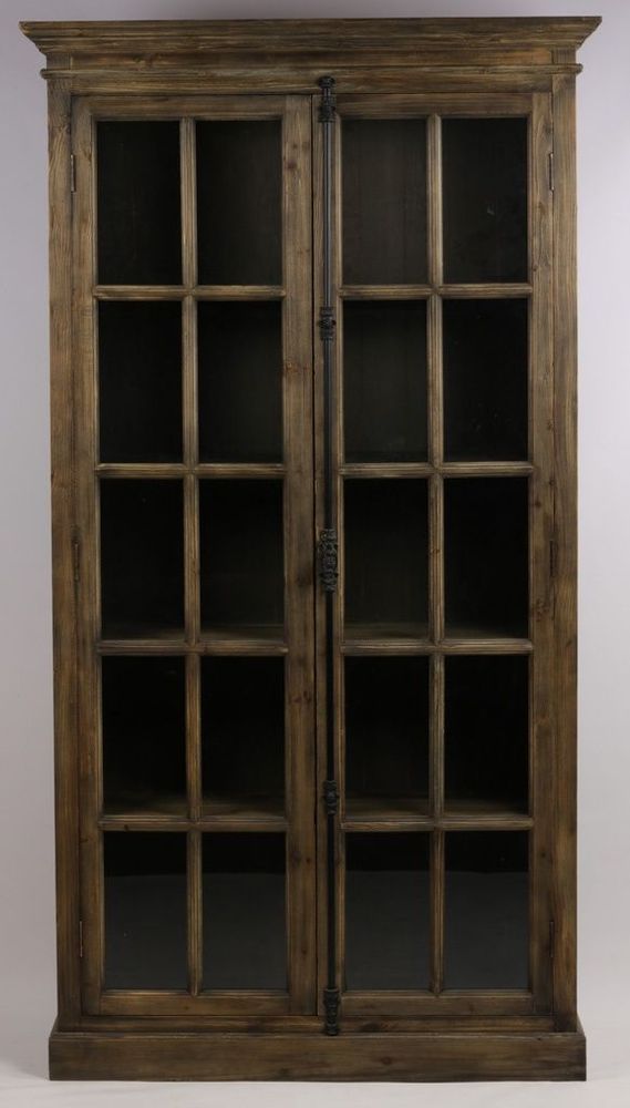Wardrobe - Vintage industrial wardrobe in recycled wood, 123 cm, 4 shelves - JP2B DECORATION