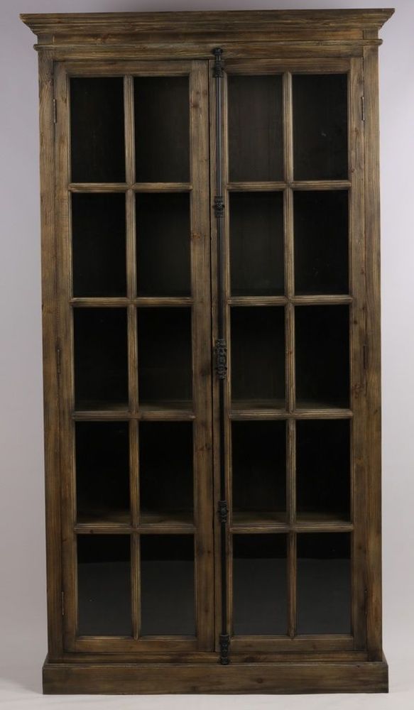 Wardrobe - Vintage industrial wardrobe in recycled wood, 123 cm, 4 shelves - JP2B DECORATION