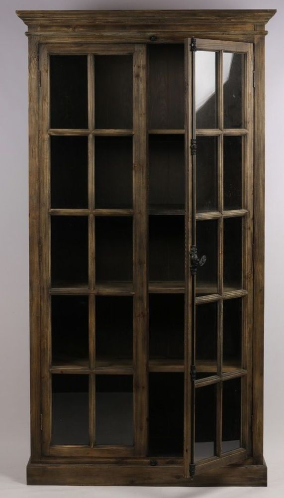 Wardrobe - Vintage industrial wardrobe in recycled wood, 123 cm, 4 shelves - JP2B DECORATION