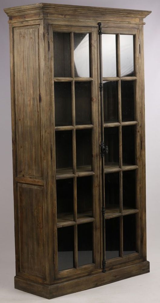 Wardrobe - Vintage industrial wardrobe in recycled wood, 123 cm, 4 shelves - JP2B DECORATION