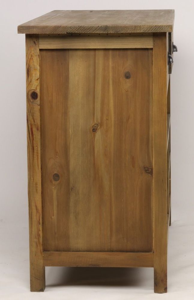 Buffets - Îlot de rangement Gaspard en bois recyclé, 100 cm, 4 tiroirs et 2 étagères - JP2B DECORATION