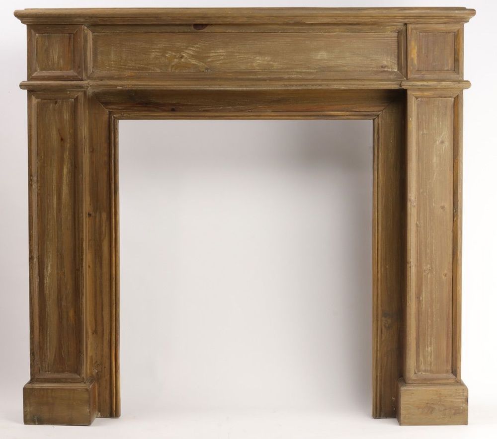 Console table - Stack fireplace mantel recycled wood, cozy rustic design - JP2B DECORATION