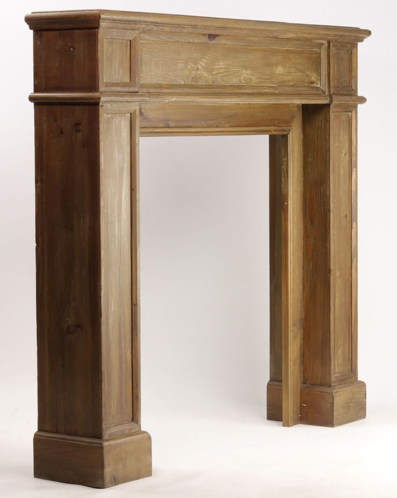 Console table - Stack fireplace mantel recycled wood, cozy rustic design - JP2B DECORATION