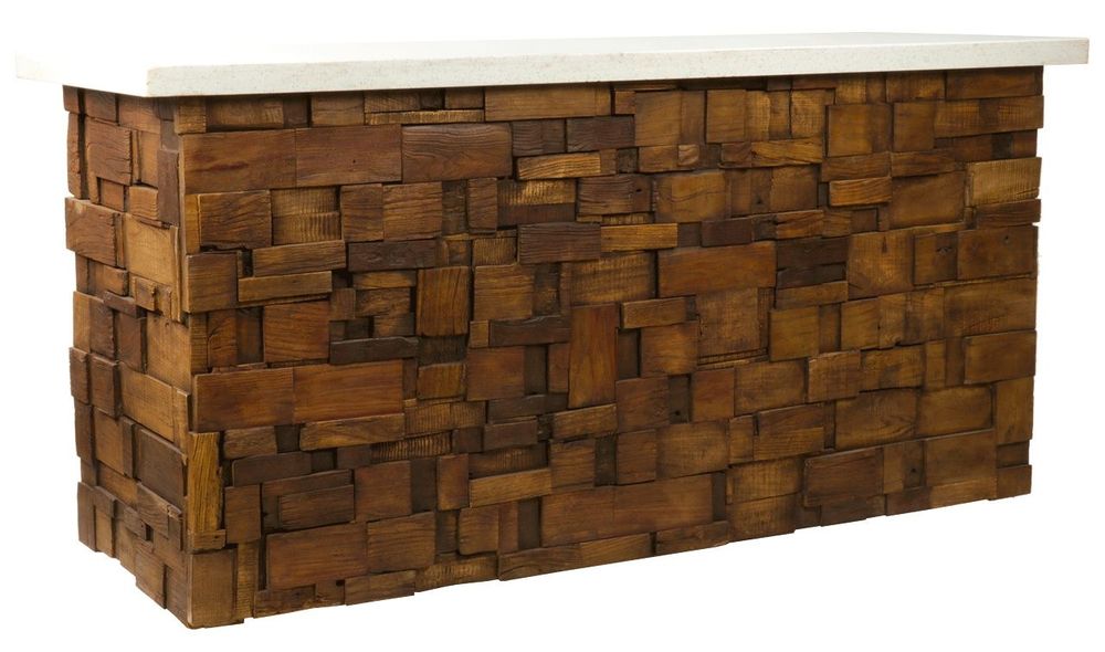 Buffets - Table basse Woody bois recyclé et acier, style industriel 120 cm - JP2B DECORATION