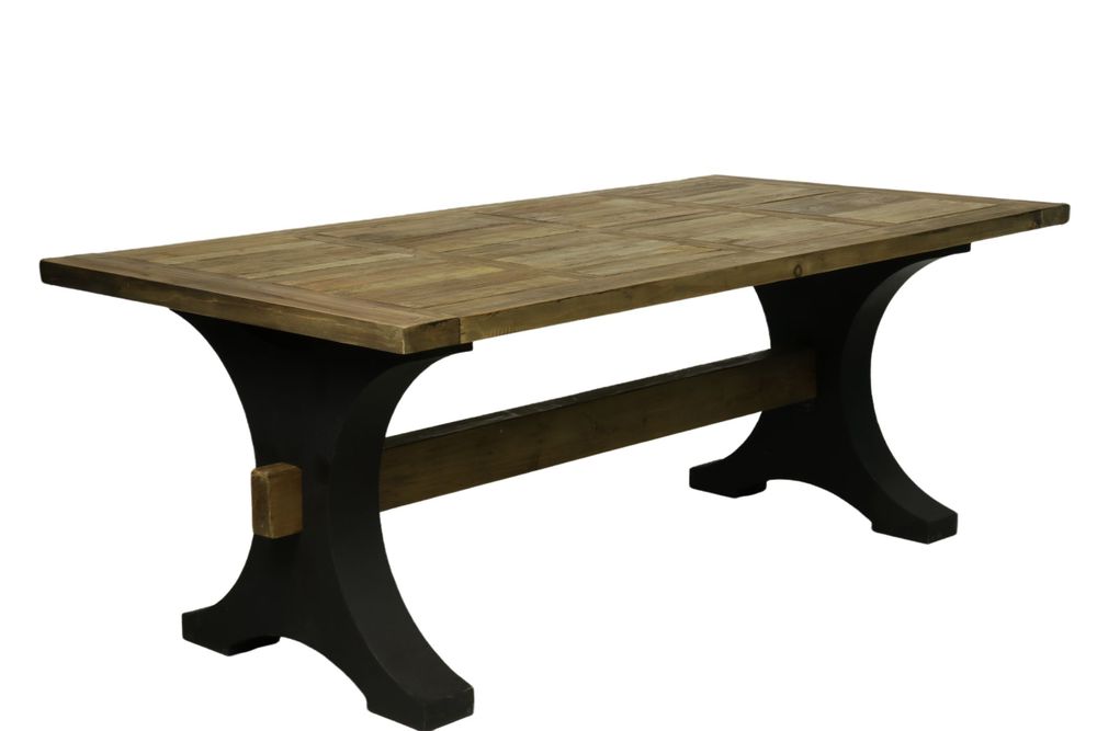 Tables Salle à Manger - Table de repas industrielle bois recyclé et métal, 200 cm - JP2B DECORATION
