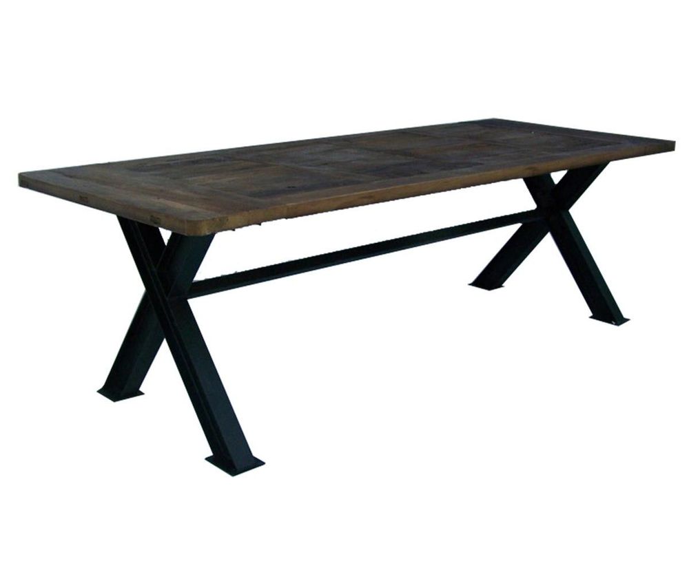 Tables Salle à Manger - Grande table de repas, bois recyclé et métal, 250 cm - JP2B DECORATION
