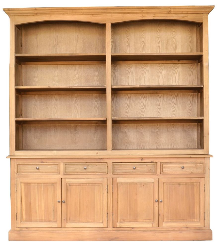 Bookshelves - Industrial bookcase recycled wood, 4 drawers, 6 shelves - JP2B DECORATION