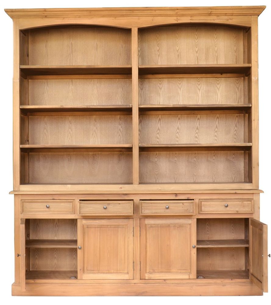 Bookshelves - Industrial bookcase recycled wood, 4 drawers, 6 shelves - JP2B DECORATION