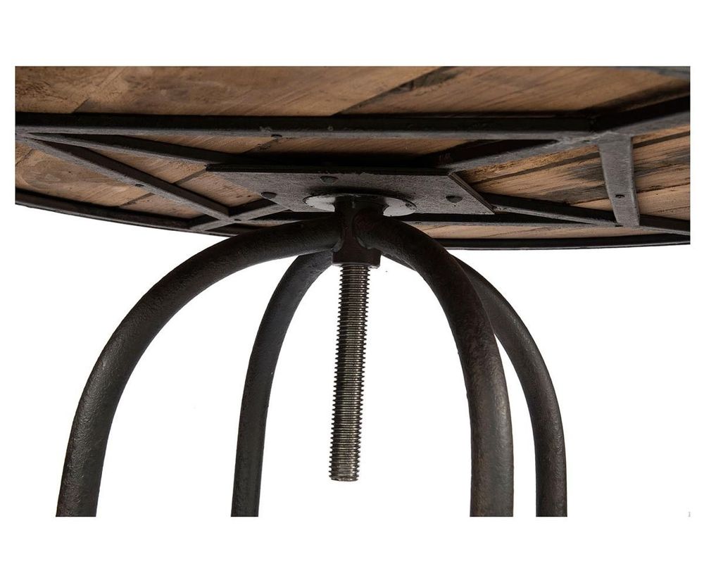 Dining Tables - High bar table, wood and metal, adjustable top, industrial design - JP2B DECORATION