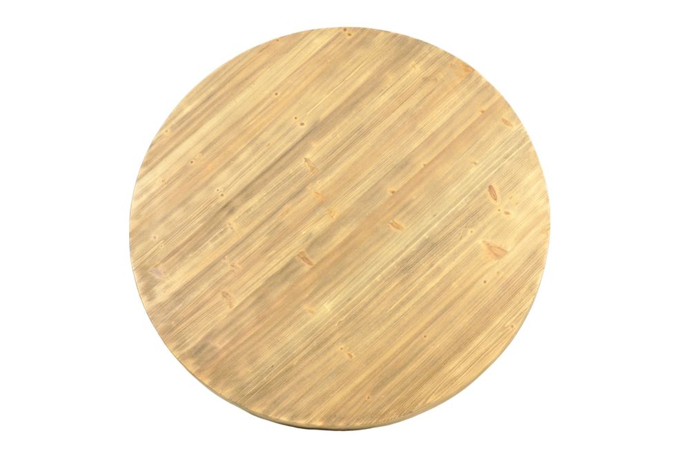 Round Bali coffee table, elm wood, natural style, 100 cm - JP2B DECORATION