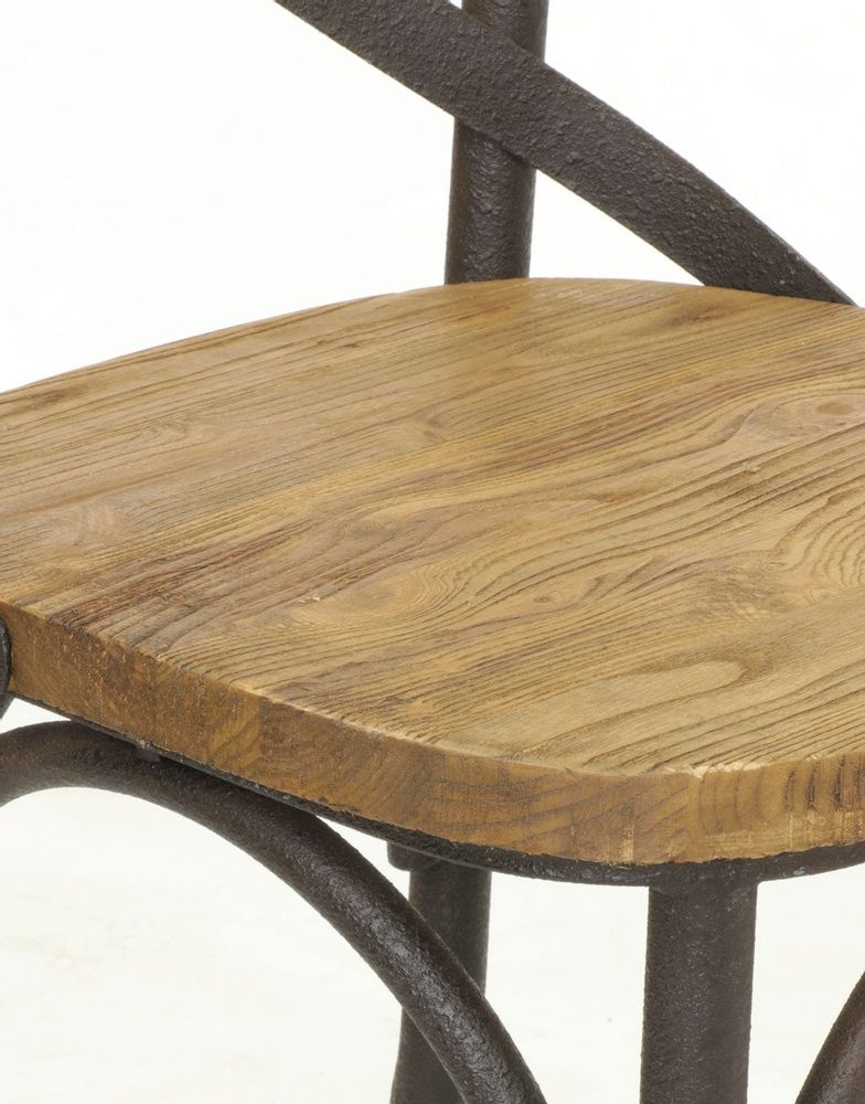 Chaises - Chaise de bar en bois massif, design vintage et confortable - JP2B DECORATION
