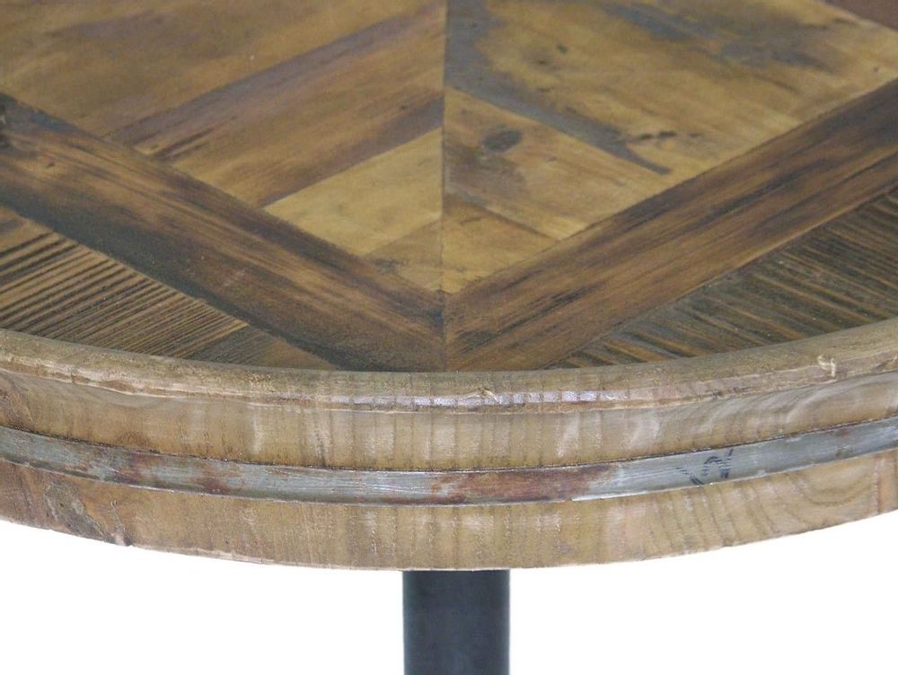Other tables - Tea Stand, wood and metal, vintage industrial design - JP2B DECORATION