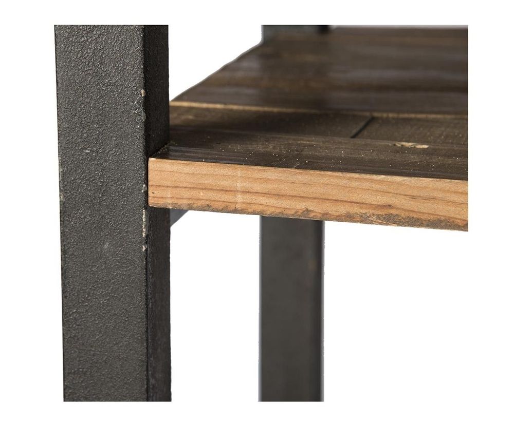 Shelves - Medium industrial shelf, wood and metal, 220 cm - JP2B DECORATION