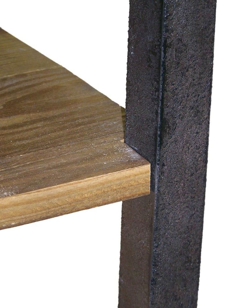 Shelves - Medium industrial shelf, wood and metal, 220 cm - JP2B DECORATION