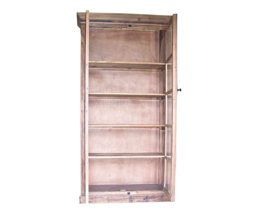 Armoires - Armoire vitrée en bois recyclé, petit carreau, design authentique - JP2B DECORATION