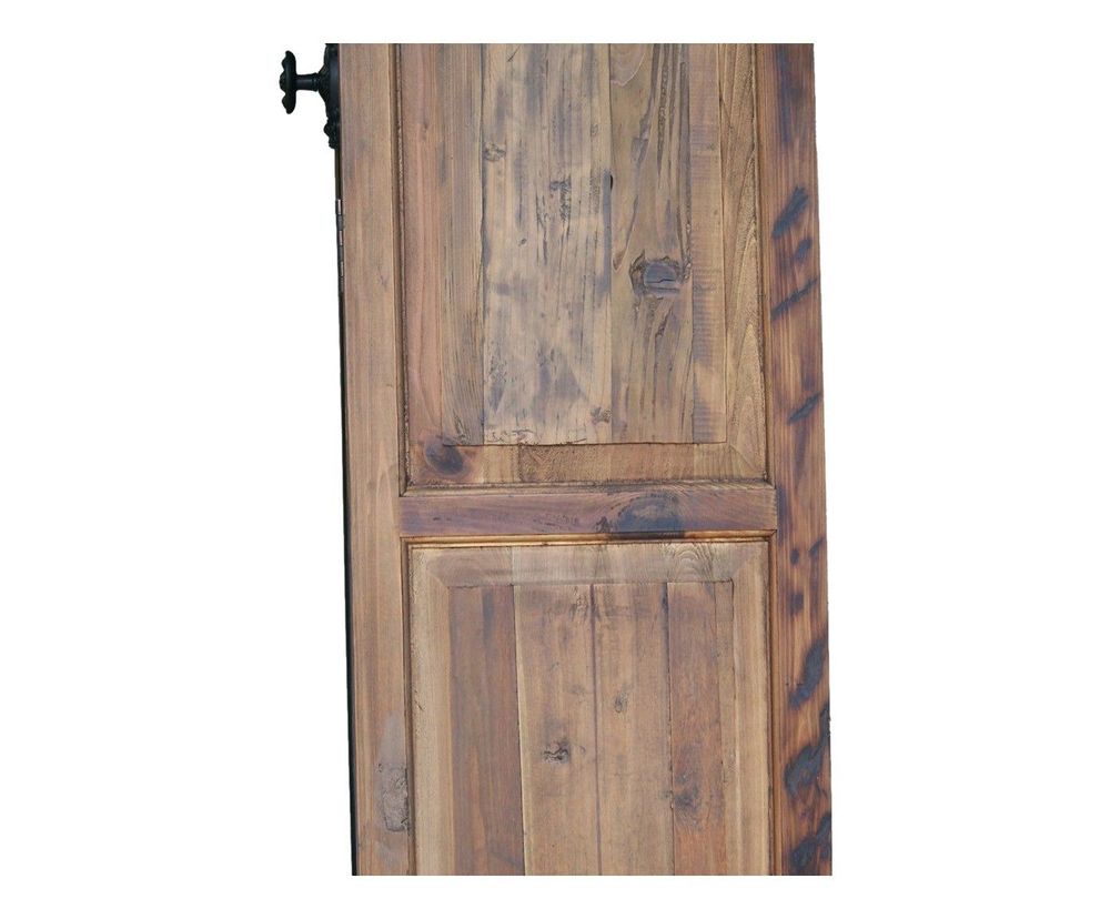 Armoires - Armoire vitrée en bois recyclé, petit carreau, design authentique - JP2B DECORATION